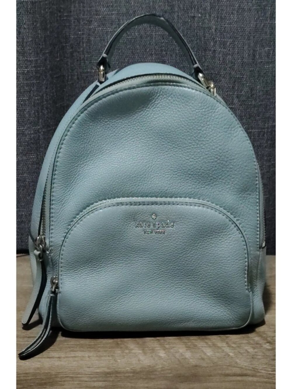 Kate Spade Light Blue Small Leather Backpack Bag Versatile *Please Read*